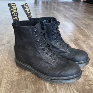 RARE Dr. Martens Pascal Boots UK 6 US M7/W8 Black Leather Combat Made In England